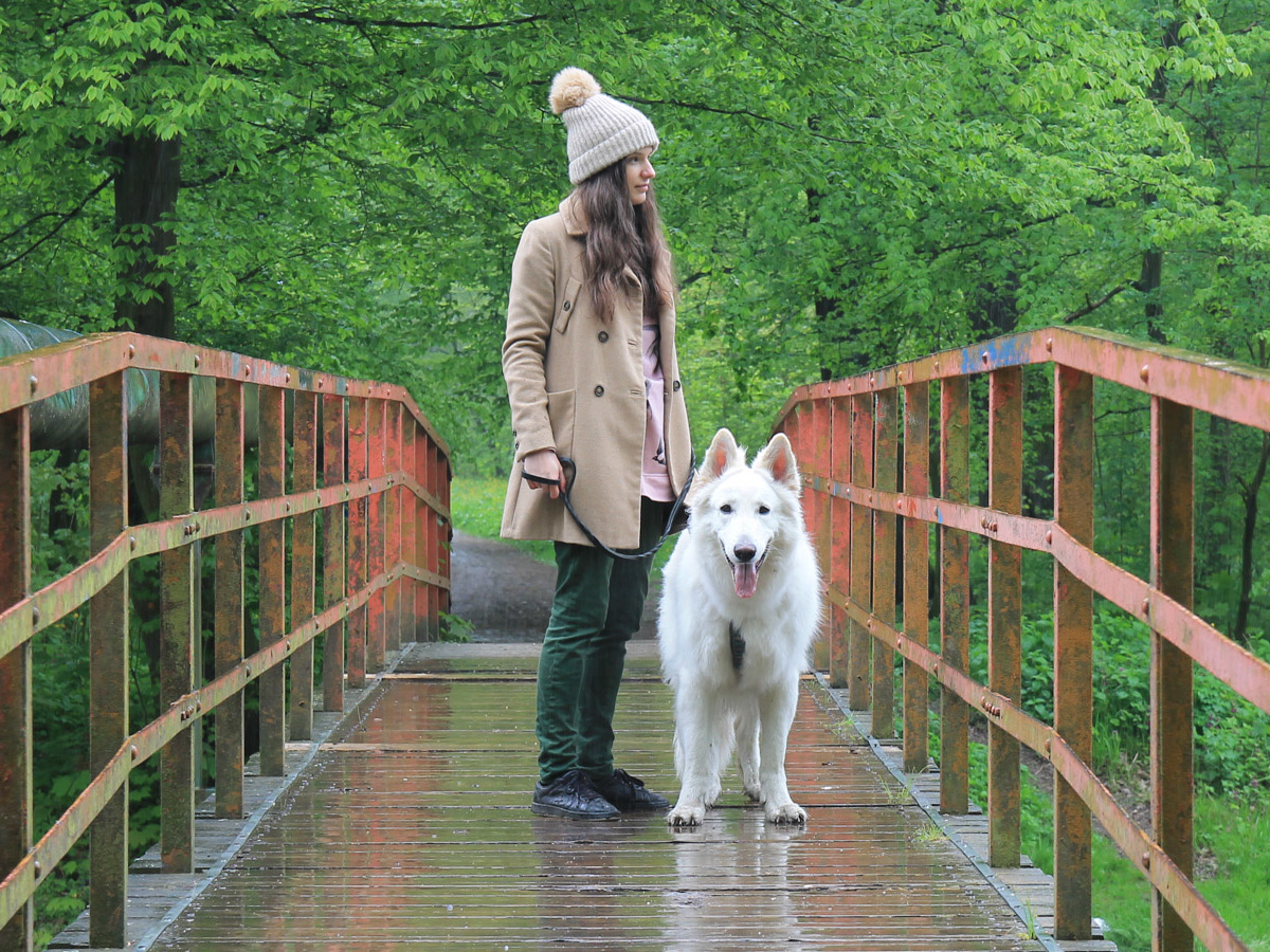 Kąty Wrocławskie park miejski - most nad rzeką