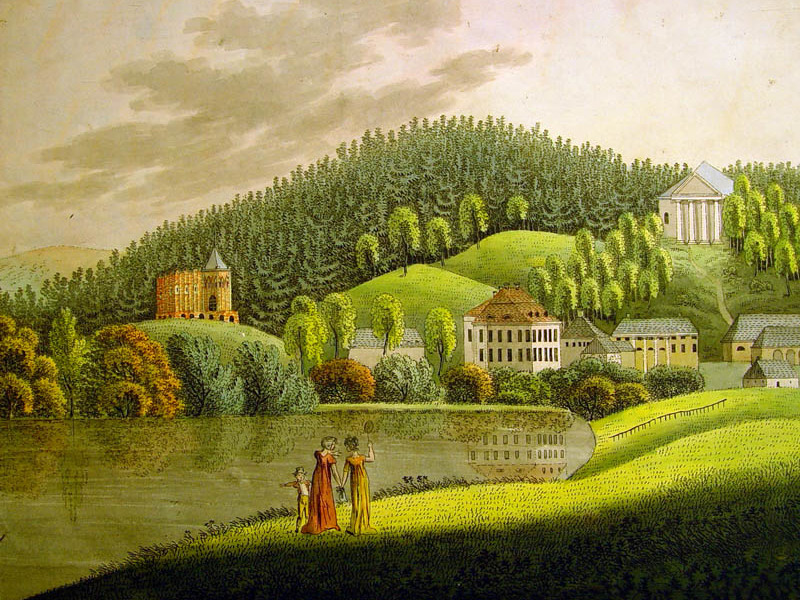 Rycina parku w Bukowcu