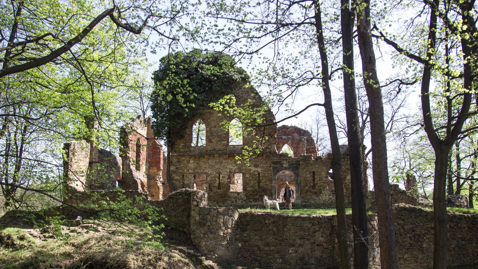Ścieżką wśród skałek do ruin zamku
Stary Książ

